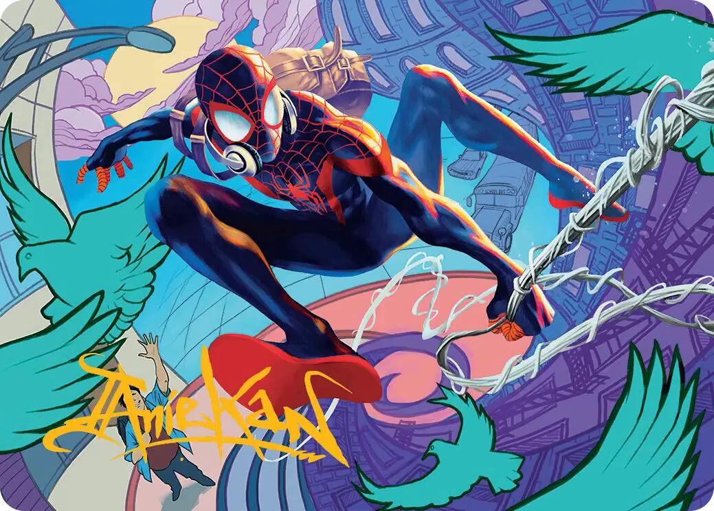 Spider-Man, Brooklyn Visionary Art Card (Gold-Stamped Signature) [Marvel's Spider-Man Art Series] | Shuffle n Cut Hobbies & Games
