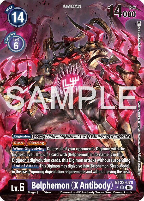 Belphemon [BT23-070] (X Antibody) (Alternate Art) [Hackers' Slumber] | Shuffle n Cut Hobbies & Games