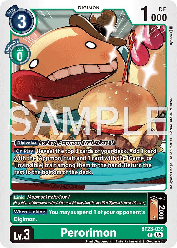 Perorimon [BT23-039] [Hackers' Slumber] | Shuffle n Cut Hobbies & Games