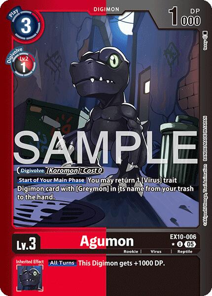 Agumon [EX10-006] (Limited Foil) [Sinister Order] | Shuffle n Cut Hobbies & Games