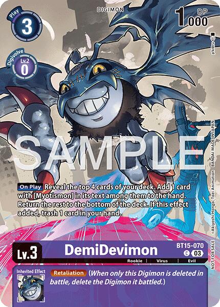 DemiDevimon [BT15-070] (Sinister Order Legend Pack) [Sinister Order] | Shuffle n Cut Hobbies & Games