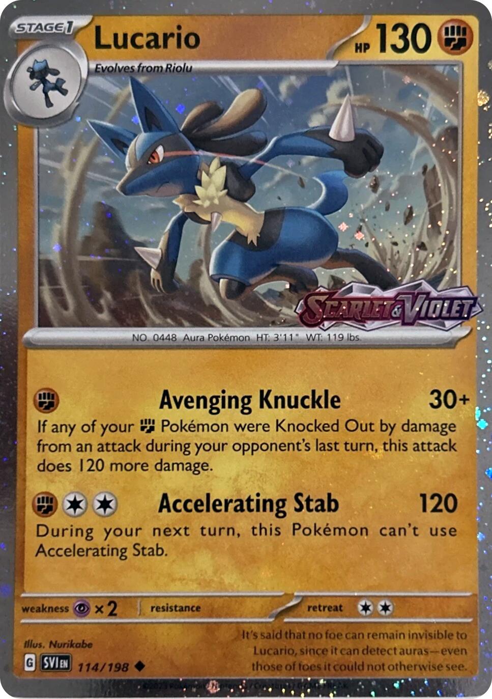 Lucario (114/198) (Scarely & Violet Stamp) [Miscellaneous Cards] | Shuffle n Cut Hobbies & Games