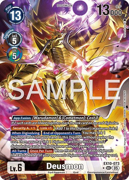 Deusmon [EX10-073] (Alternate Art) [Sinister Order] | Shuffle n Cut Hobbies & Games