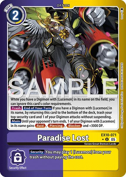 Paradise Lost [EX10-071] (Limited Foil) [Sinister Order] | Shuffle n Cut Hobbies & Games