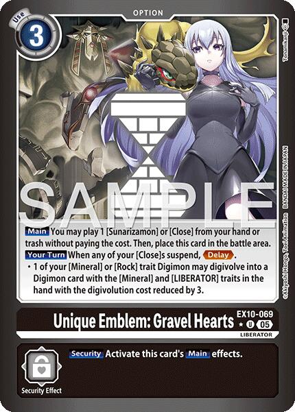 Unique Emblem: Gravel Hearts [EX10-069] (Limited Foil) [Sinister Order] | Shuffle n Cut Hobbies & Games
