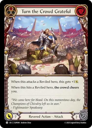 Turn the Crowd Grateful (Red) [SUP049] (Super Slam) | Shuffle n Cut Hobbies & Games