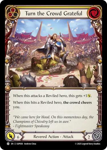 Turn the Crowd Grateful (Yellow) [SUP050] (Super Slam) | Shuffle n Cut Hobbies & Games