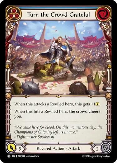 Turn the Crowd Grateful (Blue) [SUP051] (Super Slam) | Shuffle n Cut Hobbies & Games