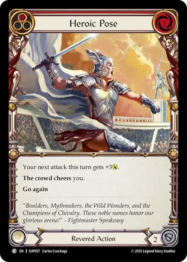 Heroic Pose (Red) [SUP057] (Super Slam) | Shuffle n Cut Hobbies & Games