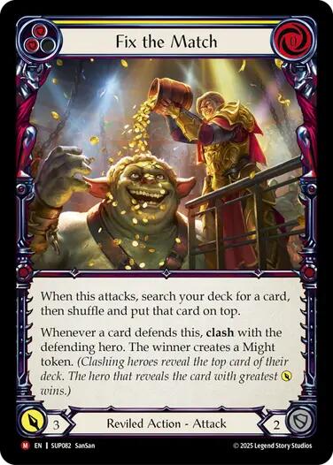 Fix the Match [SUP082] (Super Slam)  Rainbow Foil | Shuffle n Cut Hobbies & Games