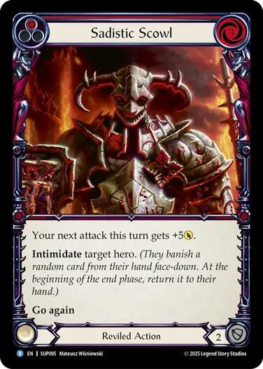 Sadistic Scowl [SUP095] (Super Slam)  Rainbow Foil | Shuffle n Cut Hobbies & Games