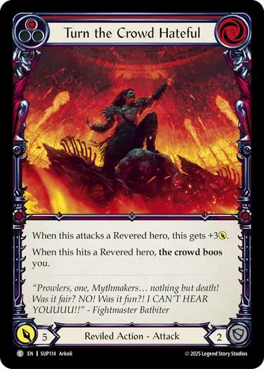 Turn the Crowd Hateful (Red) [SUP114] (Super Slam) | Shuffle n Cut Hobbies & Games