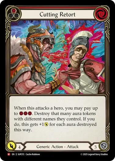 Cutting Retort [SUP215] (Super Slam)  Rainbow Foil | Shuffle n Cut Hobbies & Games