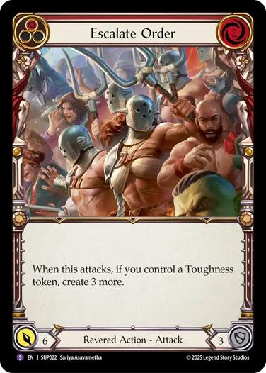 Escalate Order [SUP022] (Super Slam)  Rainbow Foil | Shuffle n Cut Hobbies & Games