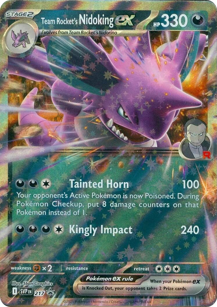 Team Rocket's Nidoking ex (217) [Scarlet & Violet: Black Star Promos] | Shuffle n Cut Hobbies & Games