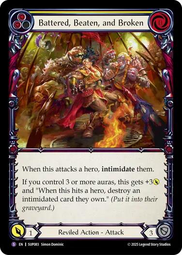 Battered, Beaten, and Broken [SUP083] (Super Slam)  Rainbow Foil | Shuffle n Cut Hobbies & Games