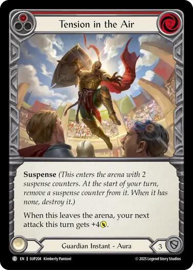 Tension in the Air (Red) [SUP204] (Super Slam)  Rainbow Foil | Shuffle n Cut Hobbies & Games