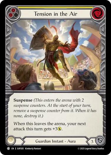 Tension in the Air (Yellow) [SUP205] (Super Slam)  Rainbow Foil | Shuffle n Cut Hobbies & Games