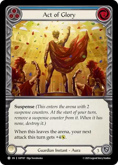 Act of Glory (Blue) [SUP197] (Super Slam)  Rainbow Foil | Shuffle n Cut Hobbies & Games