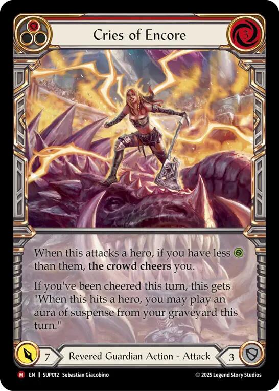 Cries of Encore (Extended Art) [SUP012] (Super Slam)  Cold Foil | Shuffle n Cut Hobbies & Games