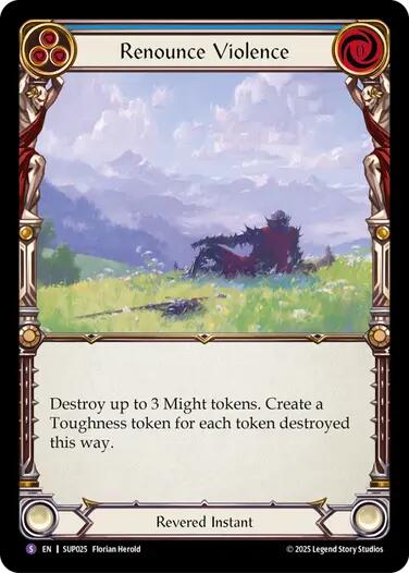 Renounce Violence [SUP025] (Super Slam)  Rainbow Foil | Shuffle n Cut Hobbies & Games