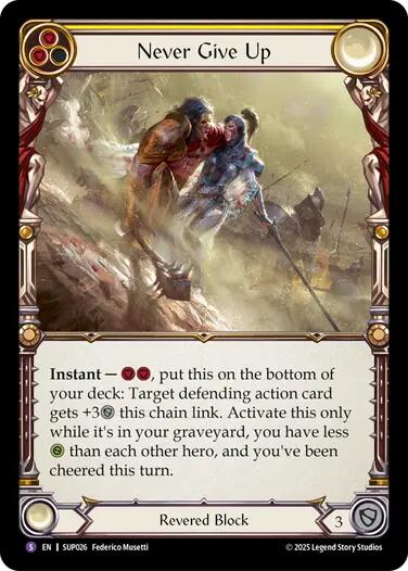 Never Give Up [SUP026] (Super Slam) | Shuffle n Cut Hobbies & Games