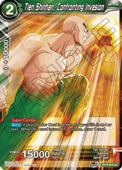 Tien Shinhan, Confronting Invasion (BT15-078) [Saiyan Showdown] | Shuffle n Cut Hobbies & Games