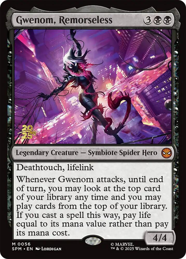 Gwenom, Remorseless [Marvel's Spider-Man Prerelease Promos] | Shuffle n Cut Hobbies & Games