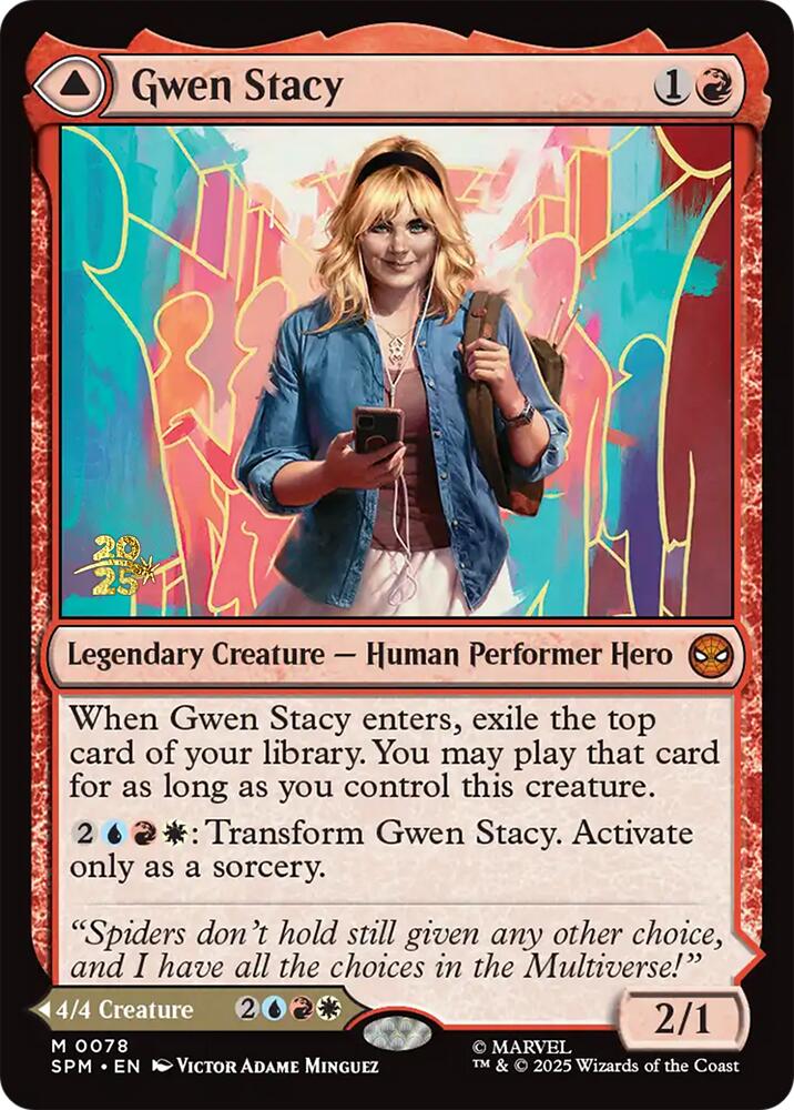 Gwen Stacy // Ghost-Spider [Marvel's Spider-Man Prerelease Promos] | Shuffle n Cut Hobbies & Games