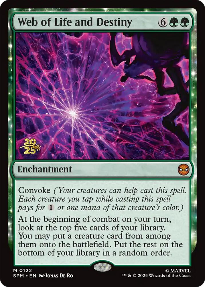 Web of Life and Destiny [Marvel's Spider-Man Prerelease Promos] | Shuffle n Cut Hobbies & Games