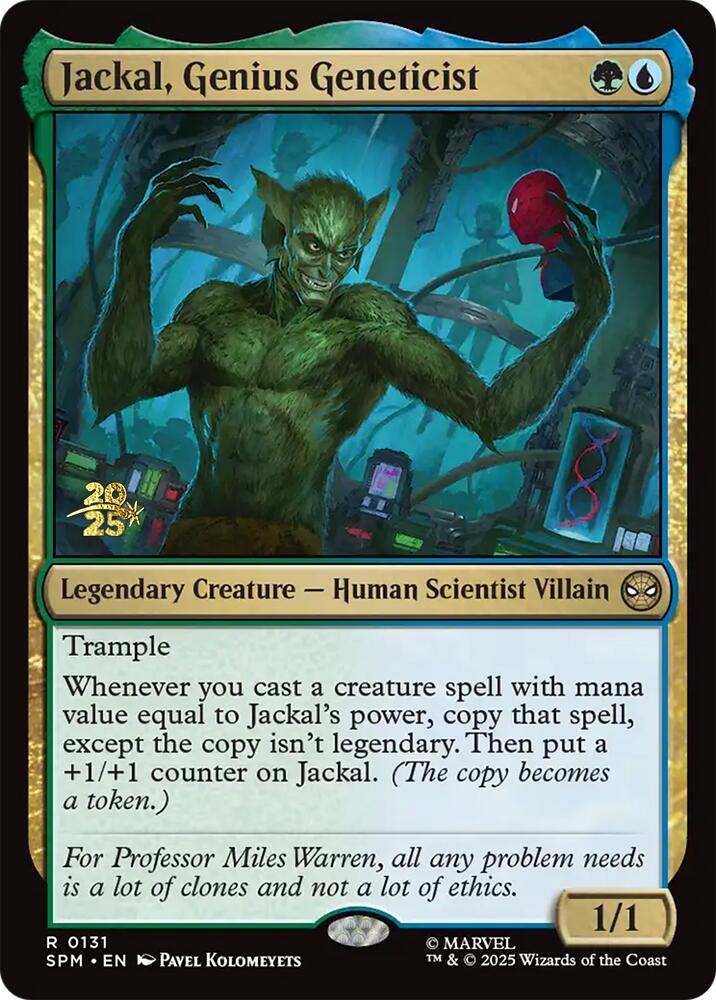 Jackal, Genius Geneticist [Marvel's Spider-Man Prerelease Promos] | Shuffle n Cut Hobbies & Games