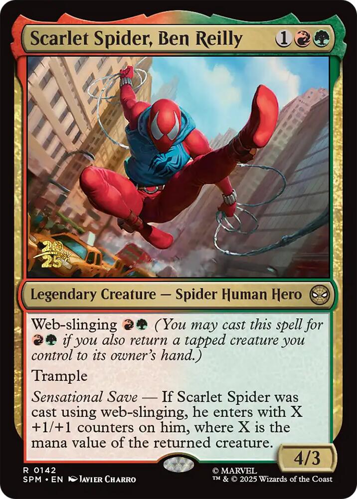 Scarlet Spider, Ben Reilly [Marvel's Spider-Man Prerelease Promos] | Shuffle n Cut Hobbies & Games