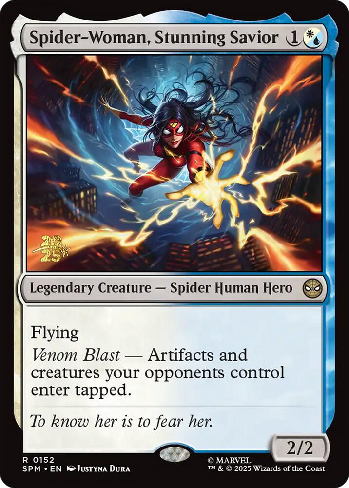 Spider-Woman, Stunning Savior [Marvel's Spider-Man Prerelease Promos] | Shuffle n Cut Hobbies & Games