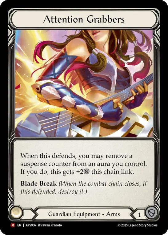 Attention Grabbers [APS006] (Armory Deck: Pleiades)  Rainbow Foil | Shuffle n Cut Hobbies & Games