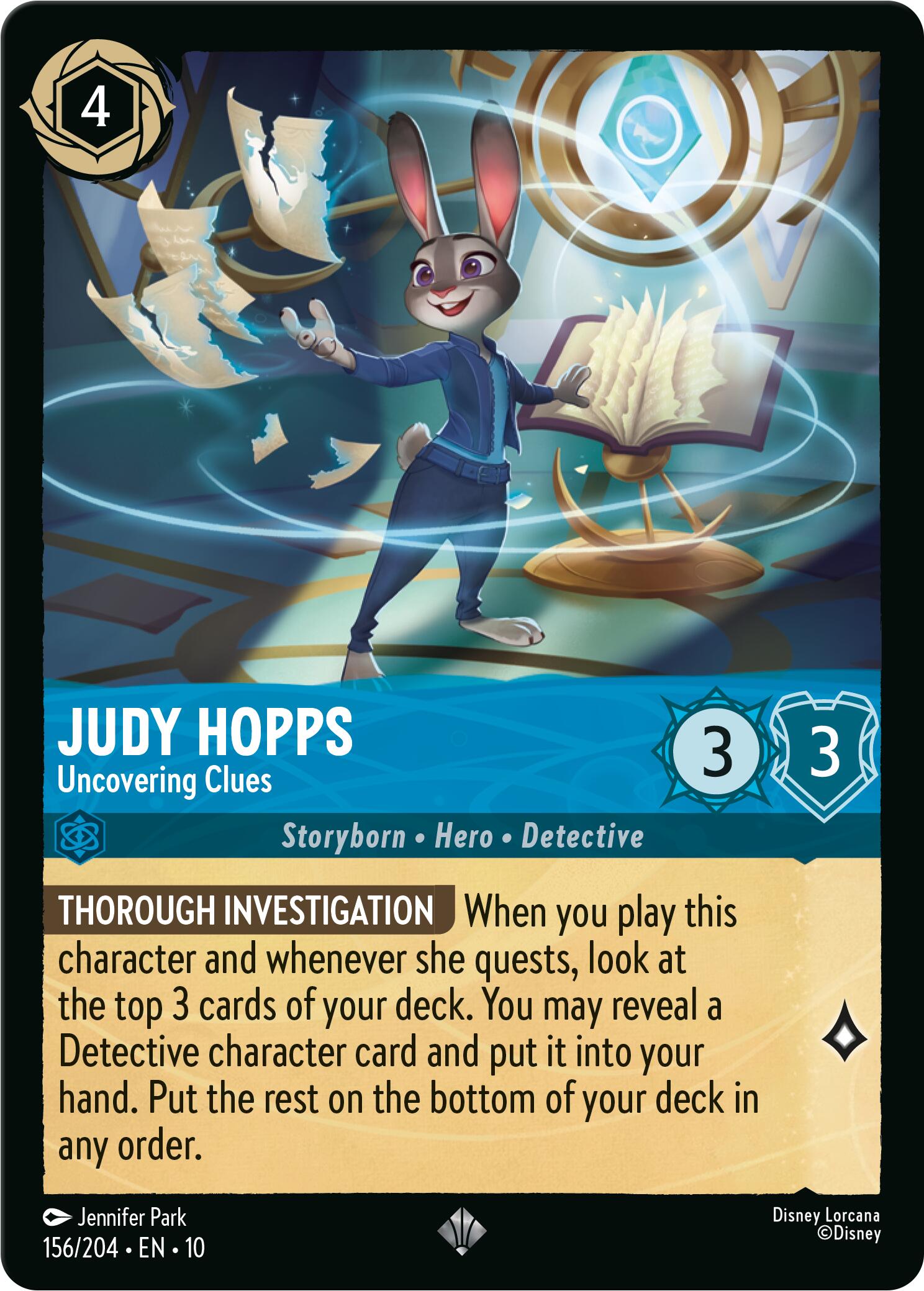Judy Hopps - Uncovering Clues (156/204) [Whispers in the Well] | Shuffle n Cut Hobbies & Games