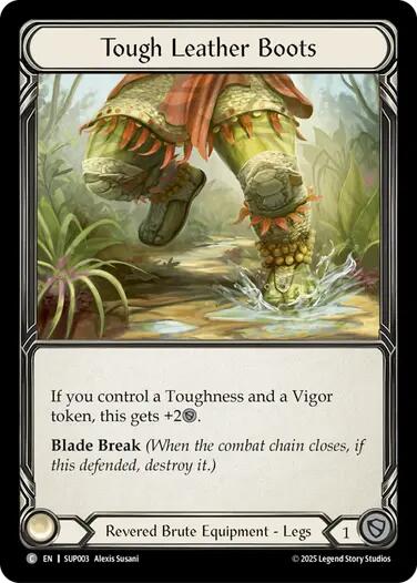 Tough Leather Boots (Cold Foil) [SUP003] (Super Slam)  Cold Foil | Shuffle n Cut Hobbies & Games