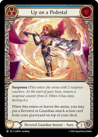 Up on a Pedestal [SUP014] (Super Slam)  Rainbow Foil | Shuffle n Cut Hobbies & Games