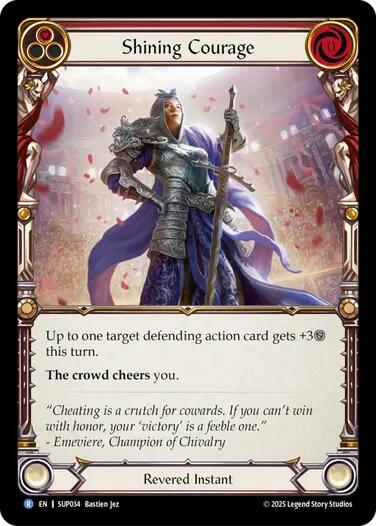 Shining Courage [SUP034] (Super Slam)  Rainbow Foil | Shuffle n Cut Hobbies & Games