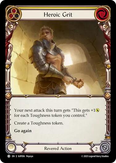 Heroic Grit [SUP056] (Super Slam)  Rainbow Foil | Shuffle n Cut Hobbies & Games