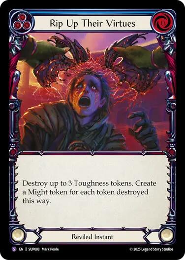 Rip Up Their Virtues [SUP088] (Super Slam)  Rainbow Foil | Shuffle n Cut Hobbies & Games