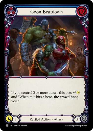 Goon Beatdown [SUP105] (Super Slam)  Rainbow Foil | Shuffle n Cut Hobbies & Games