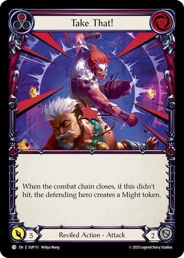 Take That! (Red) [SUP111] (Super Slam)  Rainbow Foil | Shuffle n Cut Hobbies & Games