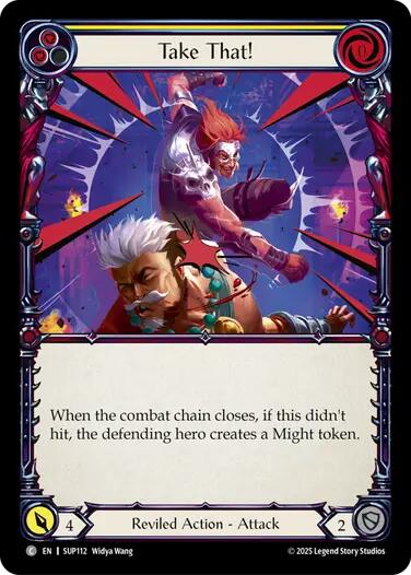 Take That! (Yellow) [SUP112] (Super Slam)  Rainbow Foil | Shuffle n Cut Hobbies & Games