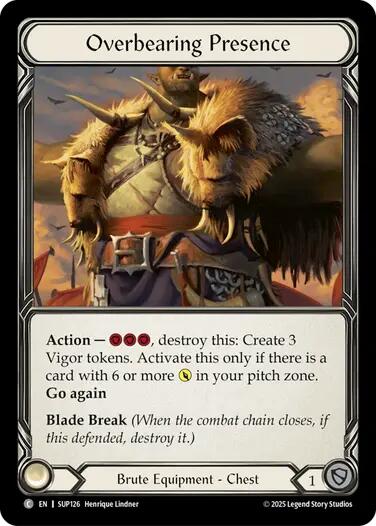 Overbearing Presence (Cold Foil) [SUP126] (Super Slam)  Cold Foil | Shuffle n Cut Hobbies & Games