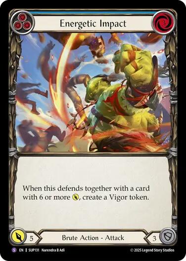 Energetic Impact [SUP131] (Super Slam)  Rainbow Foil | Shuffle n Cut Hobbies & Games