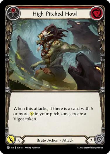 High Pitched Howl (Red) [SUP155] (Super Slam)  Rainbow Foil | Shuffle n Cut Hobbies & Games