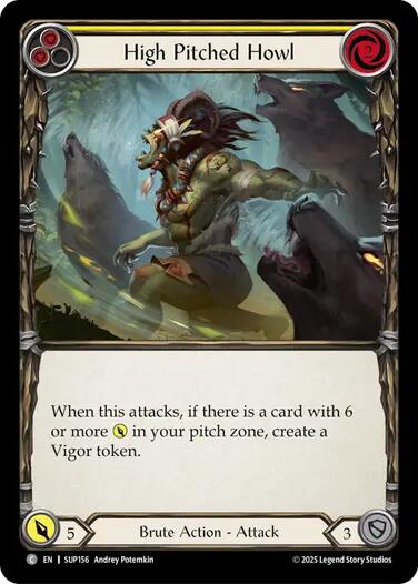 High Pitched Howl (Yellow) [SUP156] (Super Slam)  Rainbow Foil | Shuffle n Cut Hobbies & Games