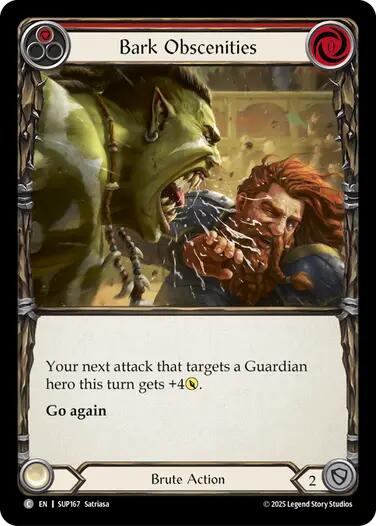 Bark Obscenities [SUP167] (Super Slam)  Rainbow Foil | Shuffle n Cut Hobbies & Games