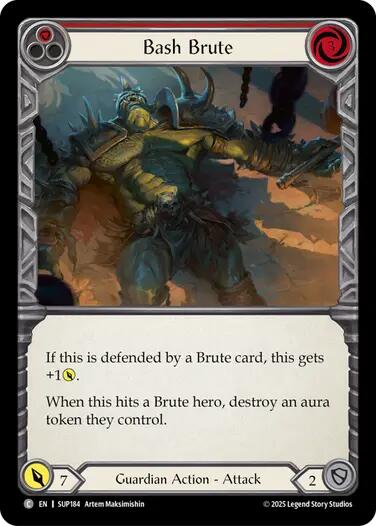 Bash Brute [SUP184] (Super Slam)  Rainbow Foil | Shuffle n Cut Hobbies & Games