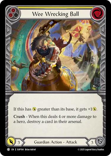 Wee Wrecking Ball [SUP194] (Super Slam)  Rainbow Foil | Shuffle n Cut Hobbies & Games